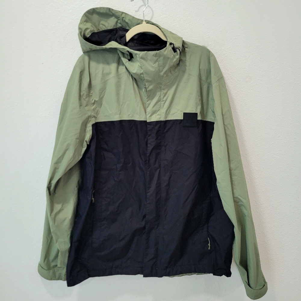 Dutch Bros Men's Green and Black Raincoat